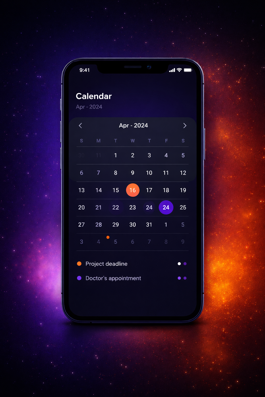 Calendar view